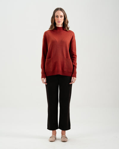 Women Mock Neck Sweater