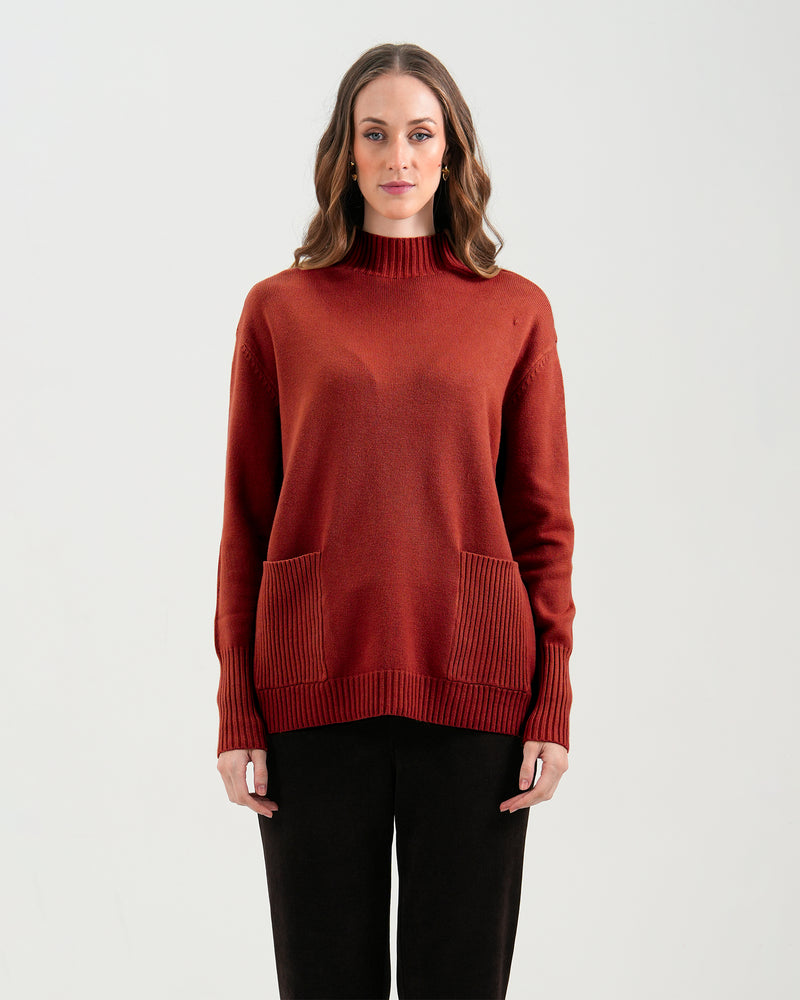 Women Mock Neck Sweater - Engine - Buy Now