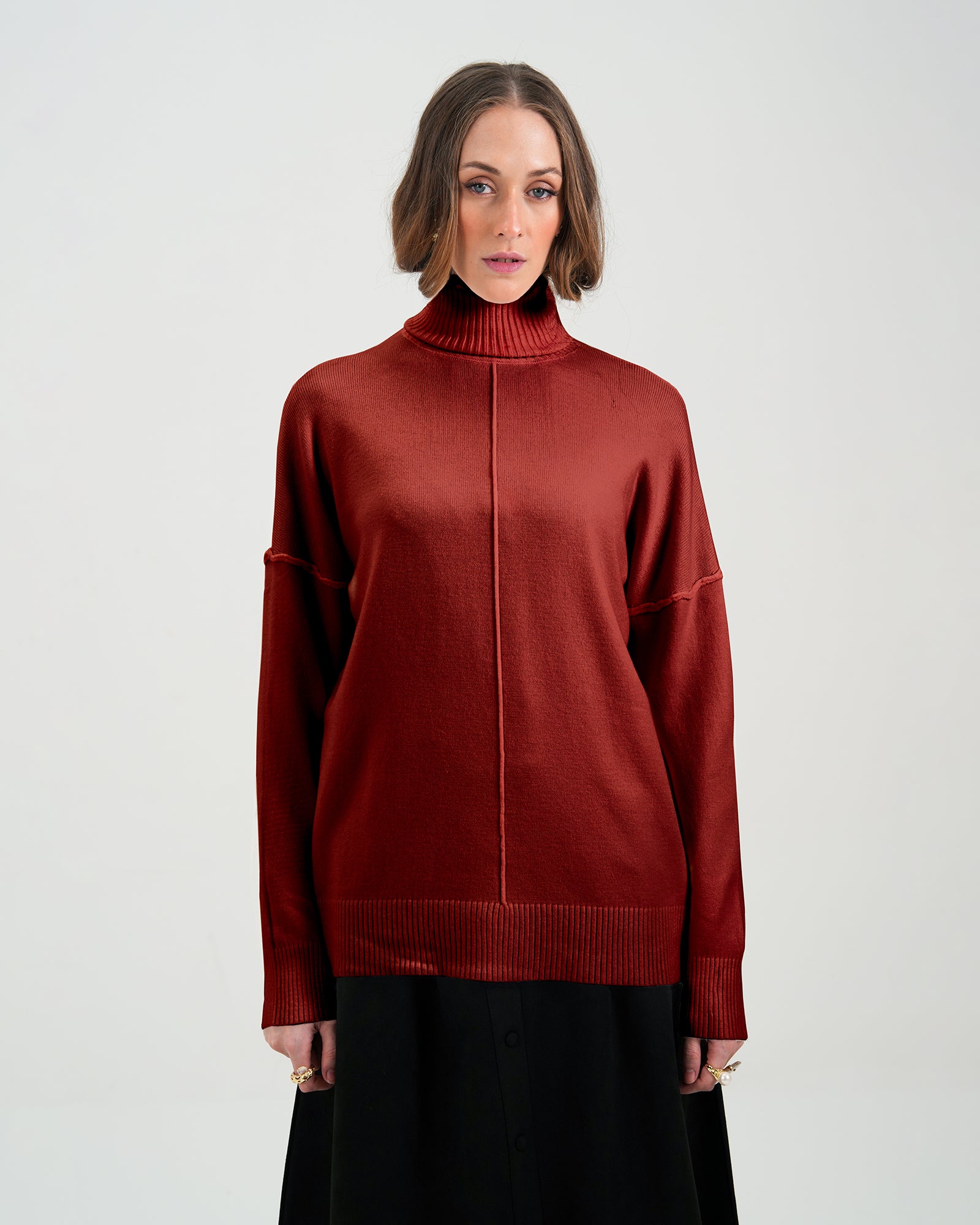 Women High Neck Sweater