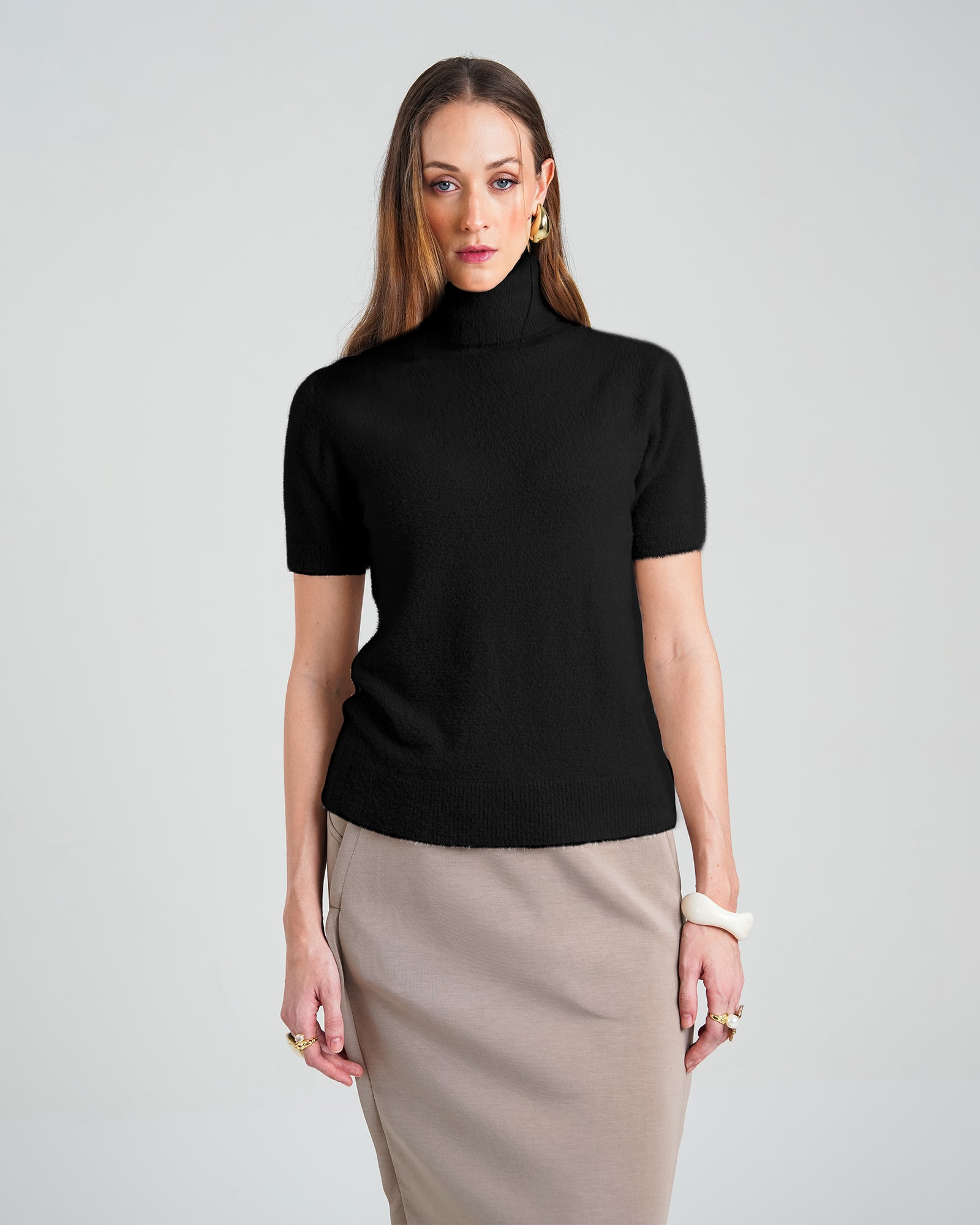 Women High Neck Sweater