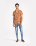 Men S/S Slim Fit Printed Casual Shirt