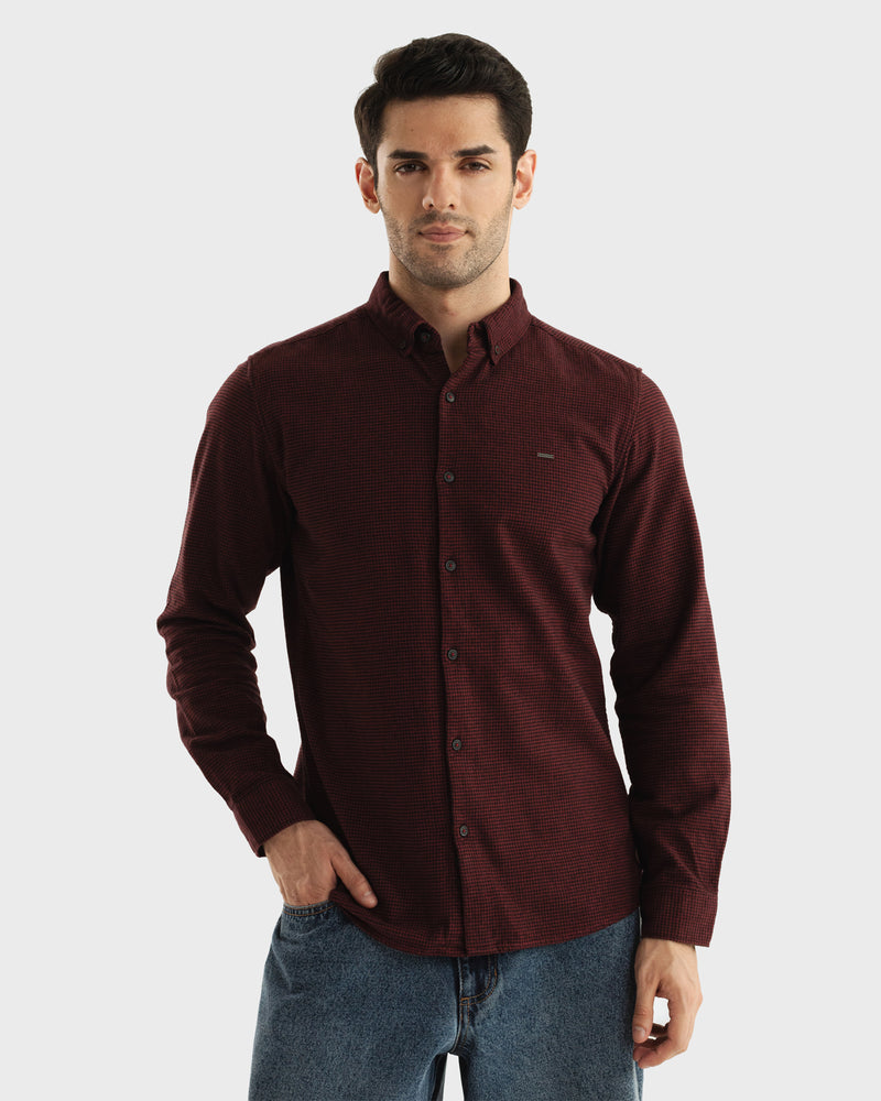 Men Regular Fit Casual Shirt - Engine - Buy Now
