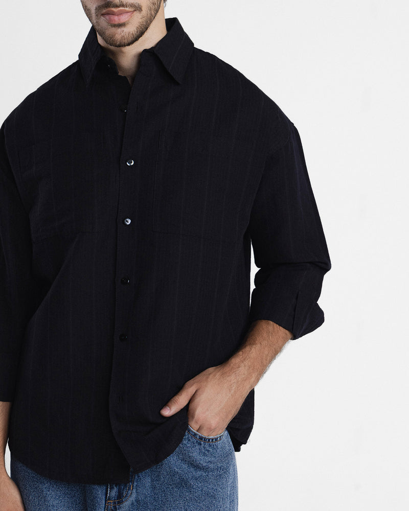 Men Loose Fit Casual Shirt