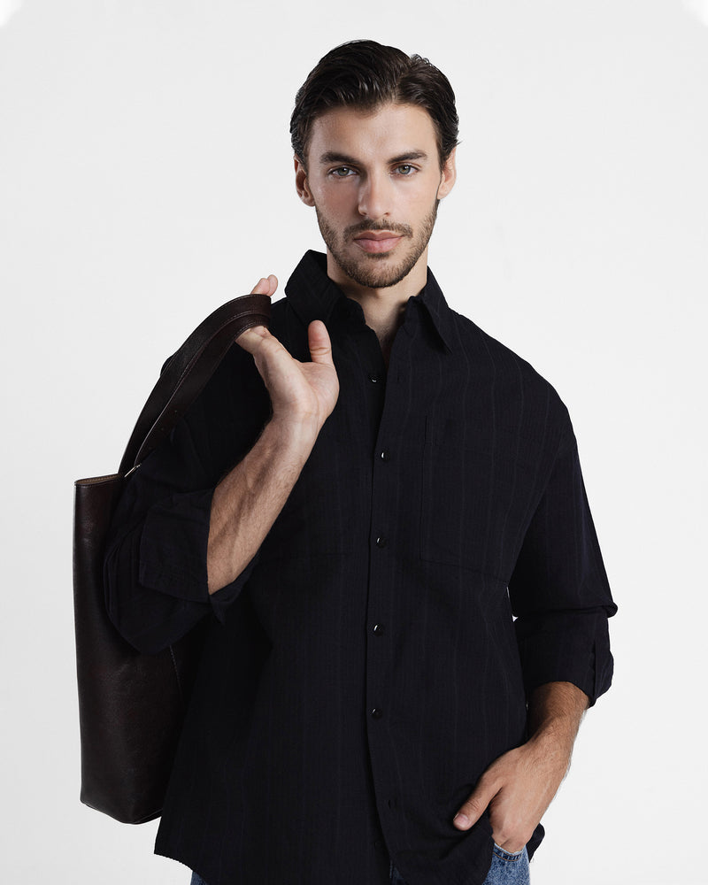 Men Loose Fit Casual Shirt