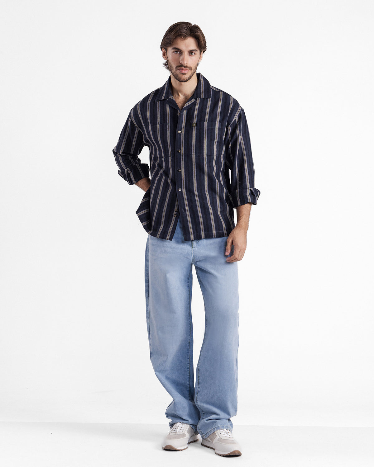 Men Loose Fit Casual Shirt