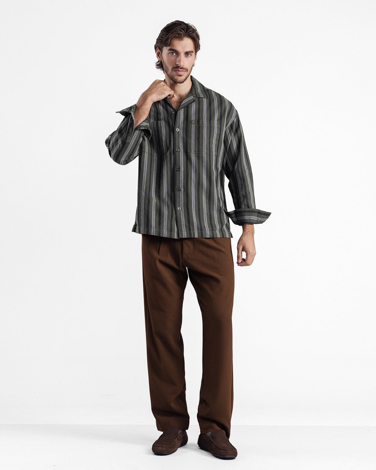 Men Loose Fit Casual Shirt