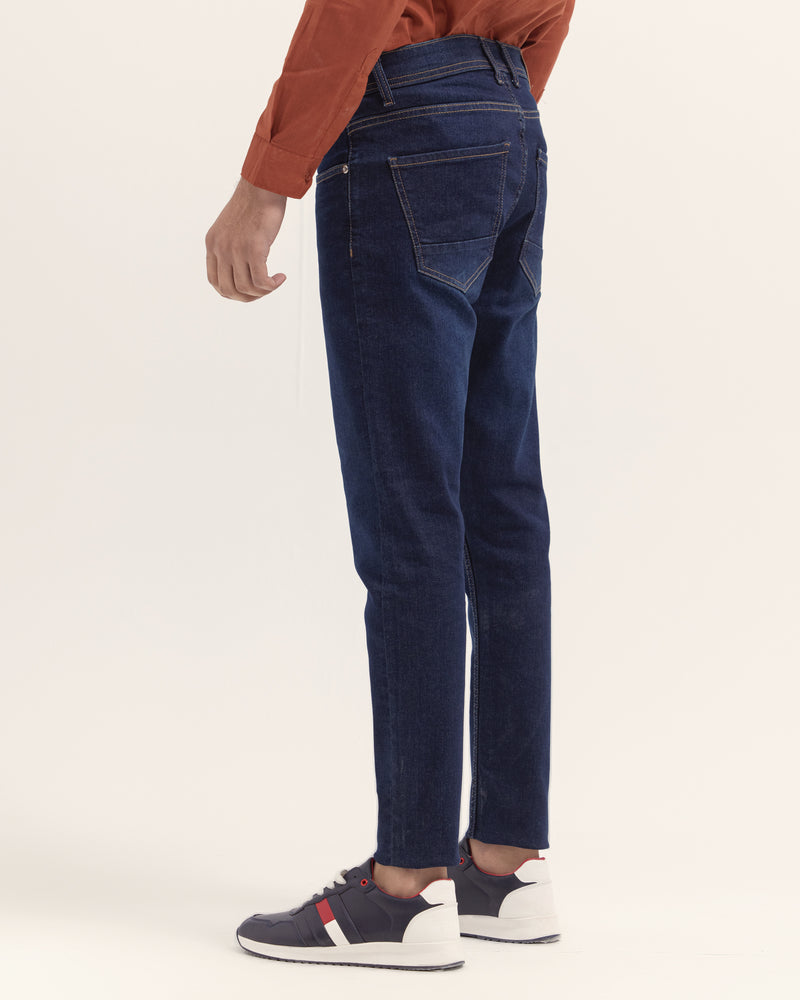 Men Blue Color Carrot Fit Denim - Engine - Buy Now