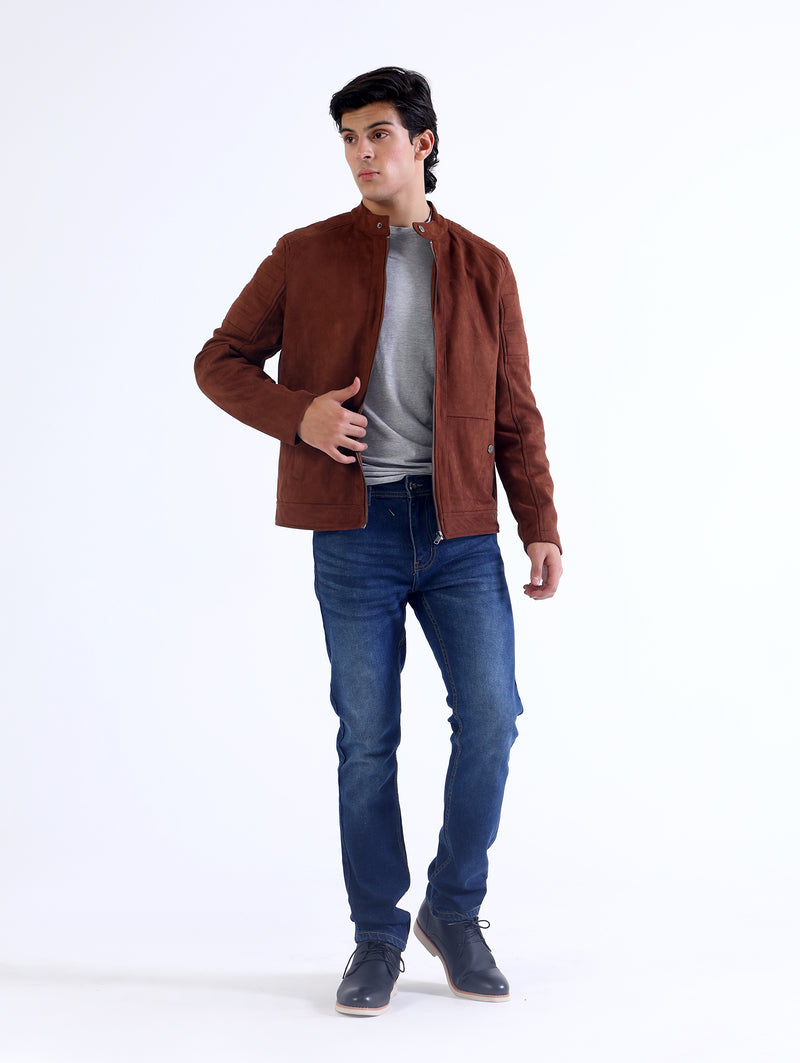 Men Suede Jacket - Engine - Buy Now