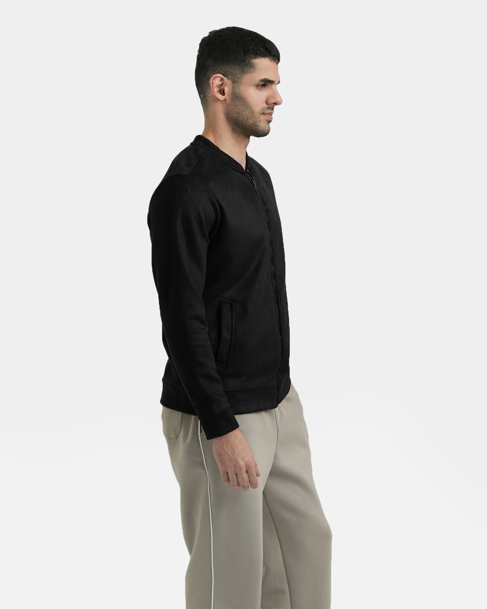 Men Basic Zip-Up Upper
