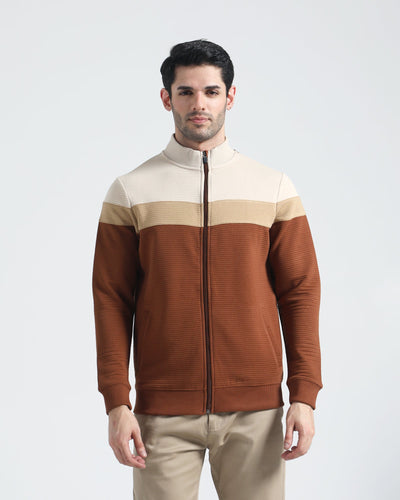 Men Mock Neck Zipper Upper