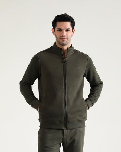 Men Basic Zip Thru Upper