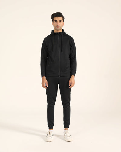 Men Zip Thru Active Wear Hoodie
