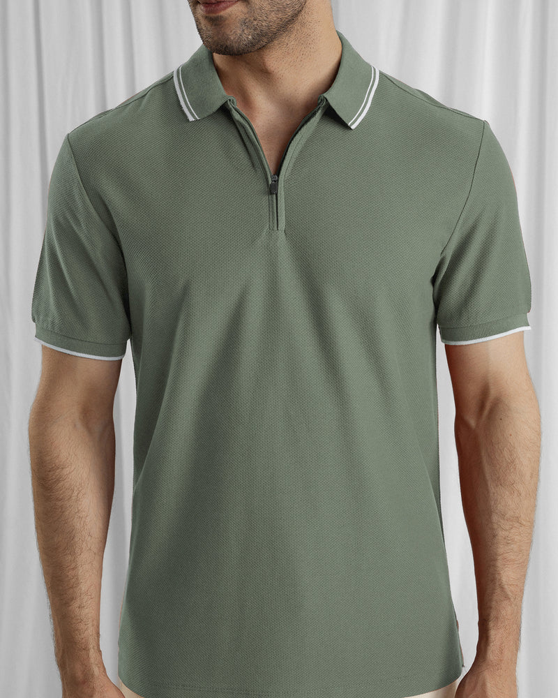 Men Zipper Polo - Engine - Buy Now