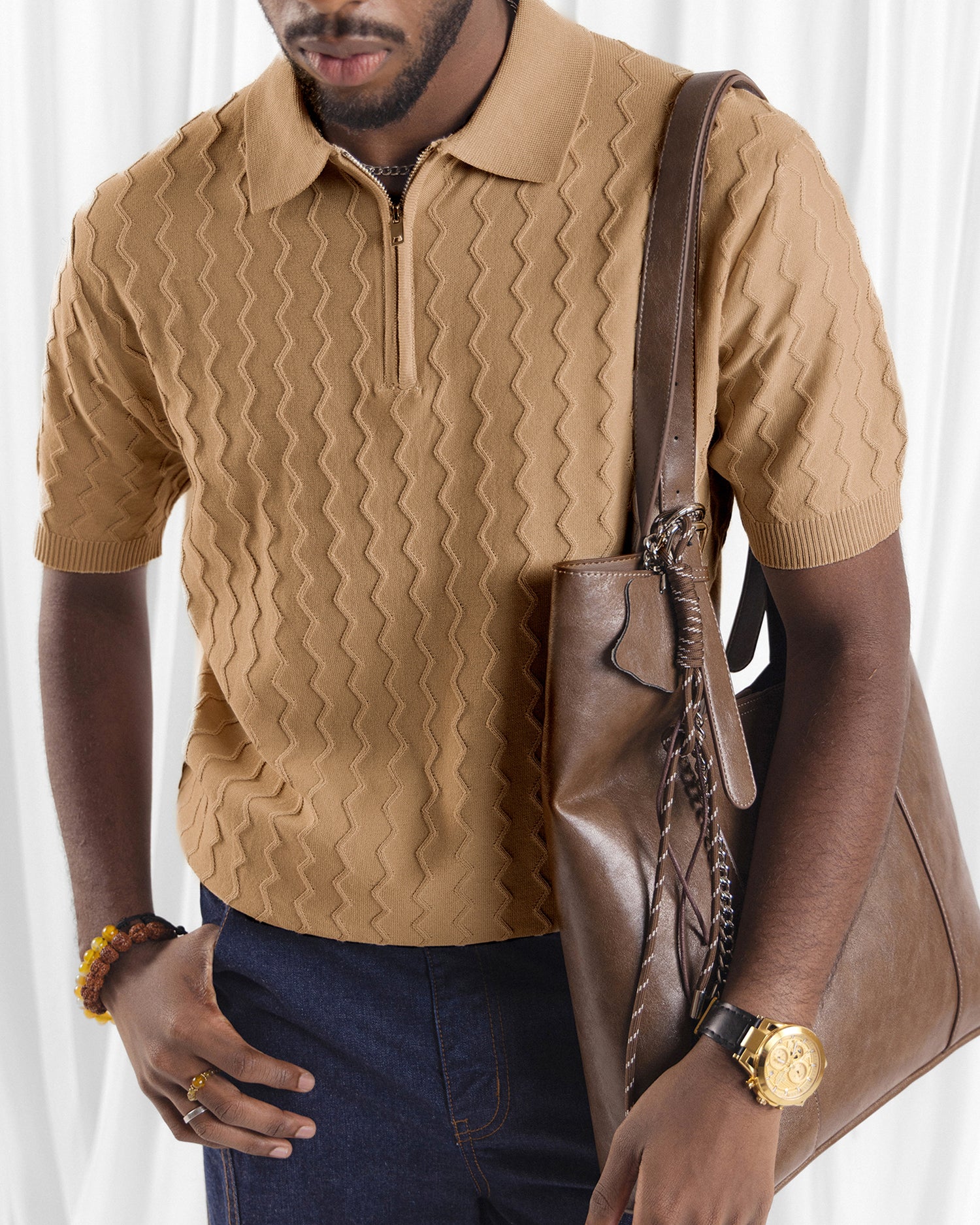 Men Zipper Polo - Engine - Buy Now