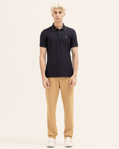 Men Solid Polo Tee