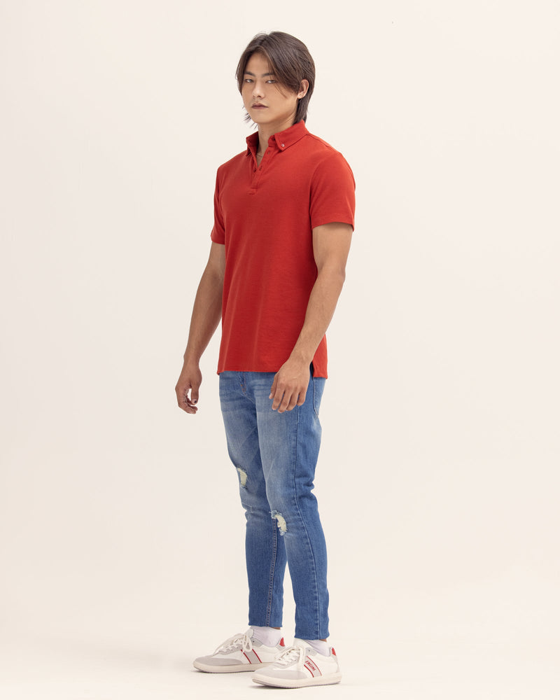 Men Solid Polo Tee - Engine - Buy Now