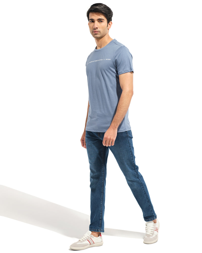 Men Slogan Printed Tee - Engine - Buy Now