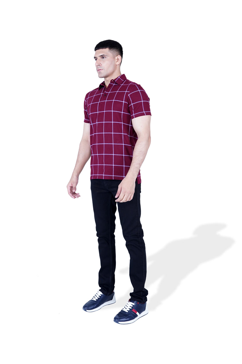 Men Yarn Dyed Polo Tee - Engine - Buy Now