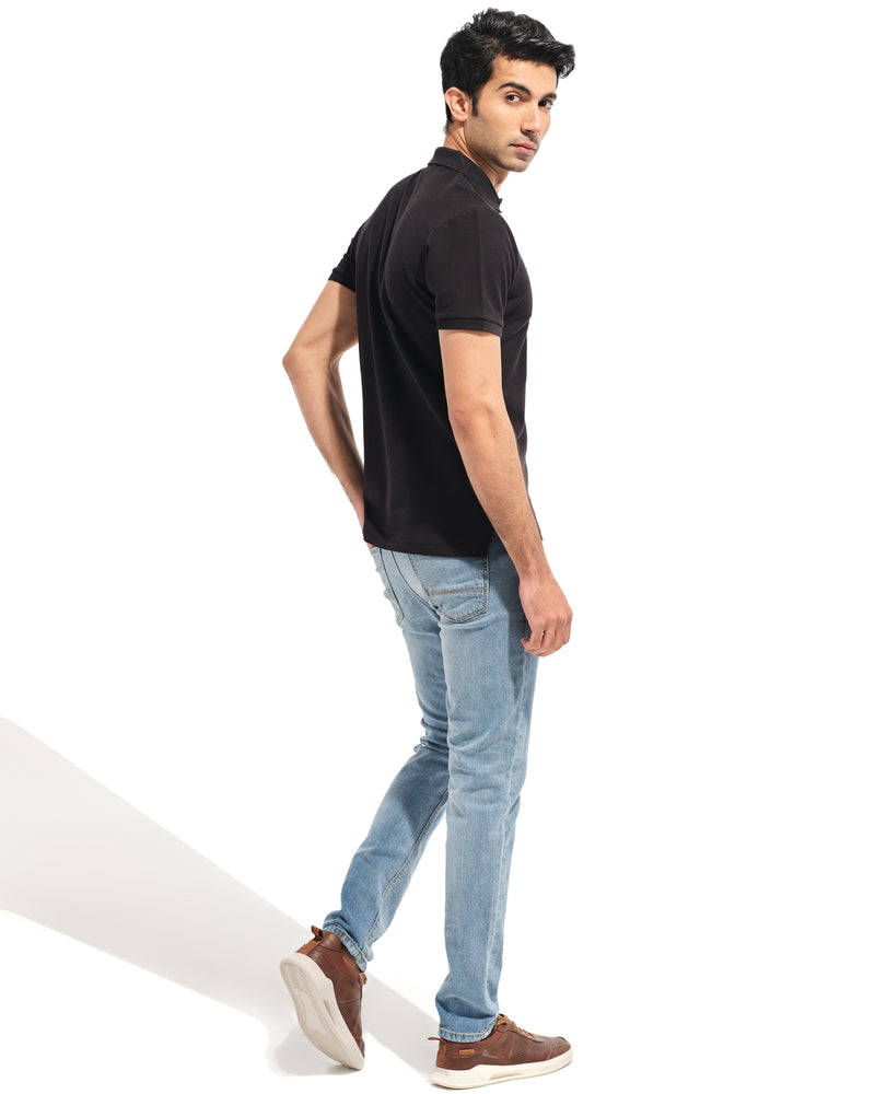 Men Solid Polo Tee - Engine - Buy Now