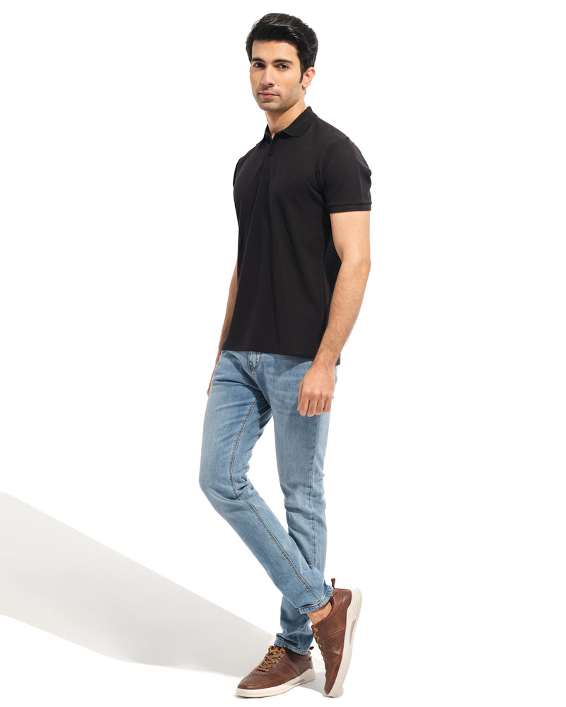 Men Solid Polo Tee - Engine - Buy Now