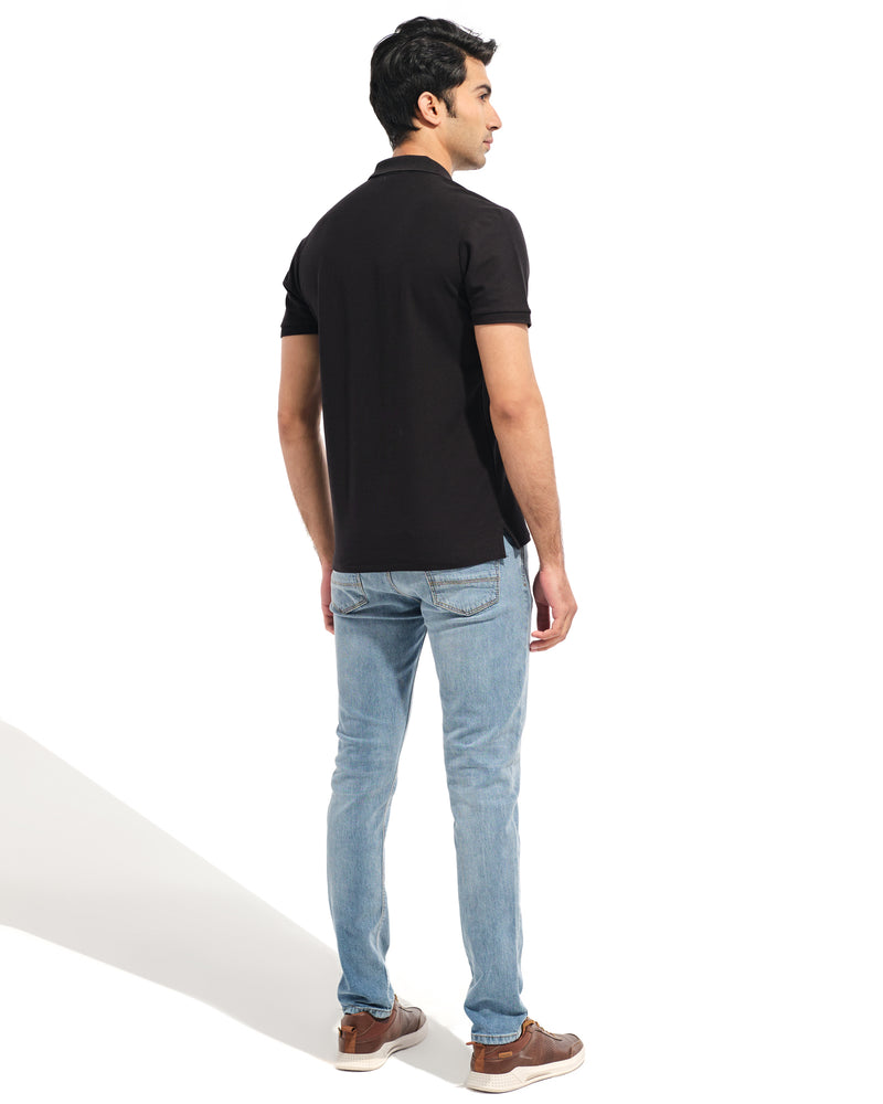 Men Solid Polo Tee - Engine - Buy Now