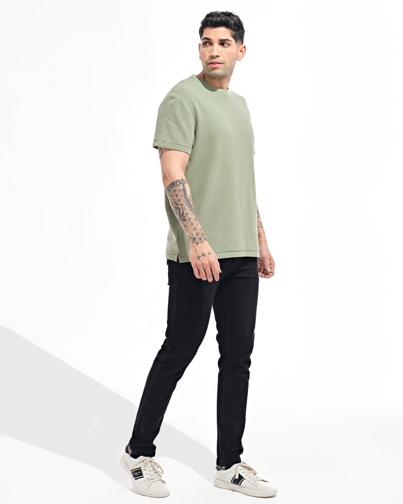 Men Solid T Shirt - Engine - Buy Now