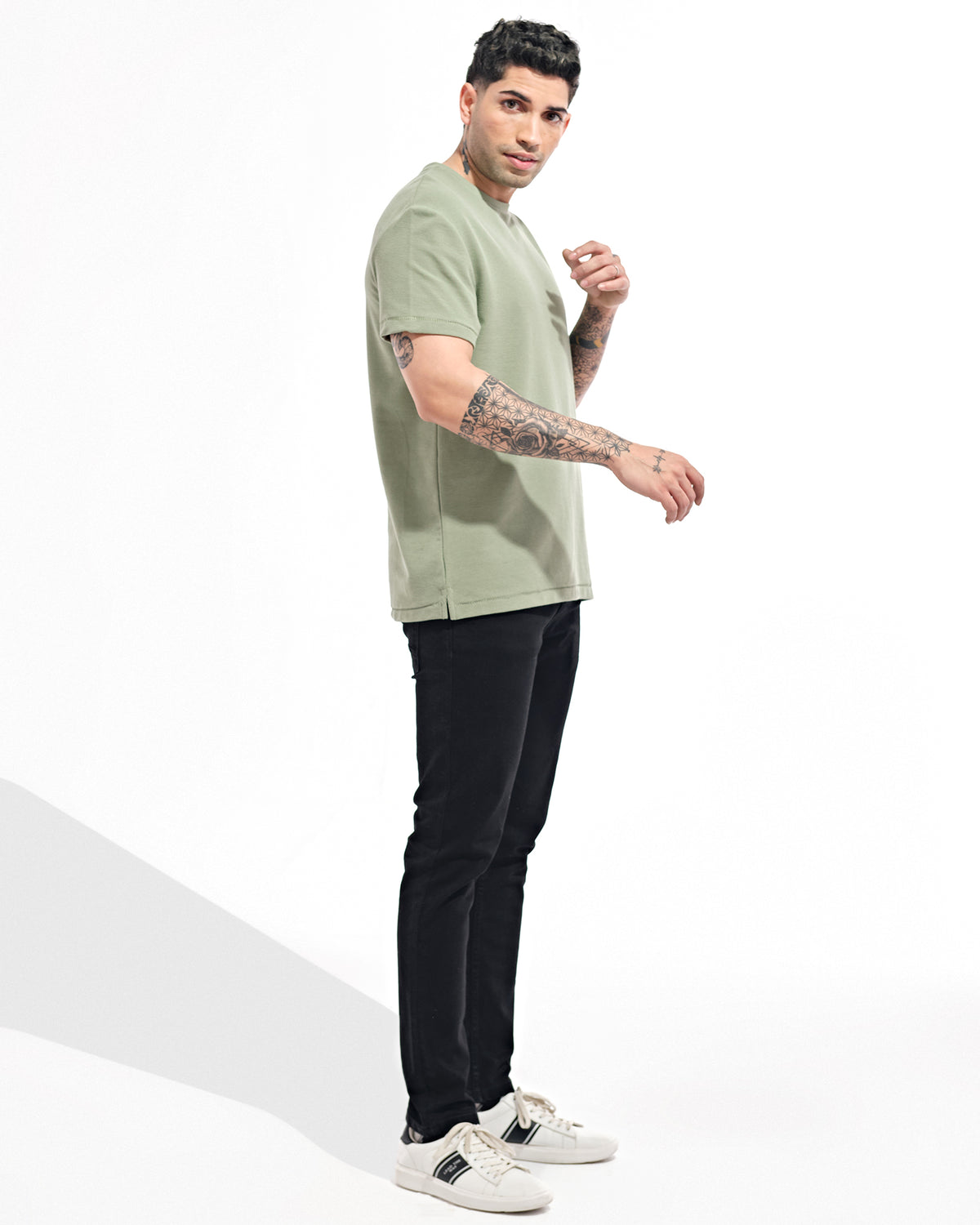 Men Solid T Shirt - Engine - Buy Now