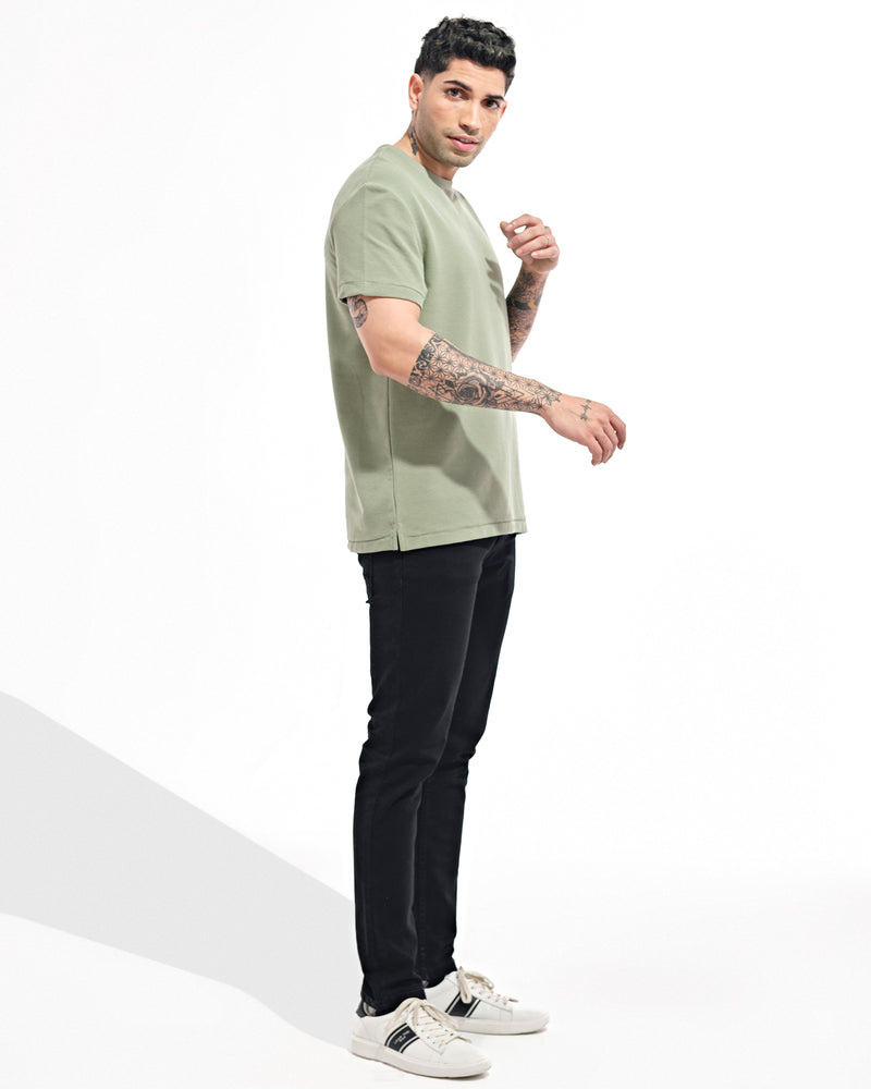 Men Solid T Shirt - Engine - Buy Now