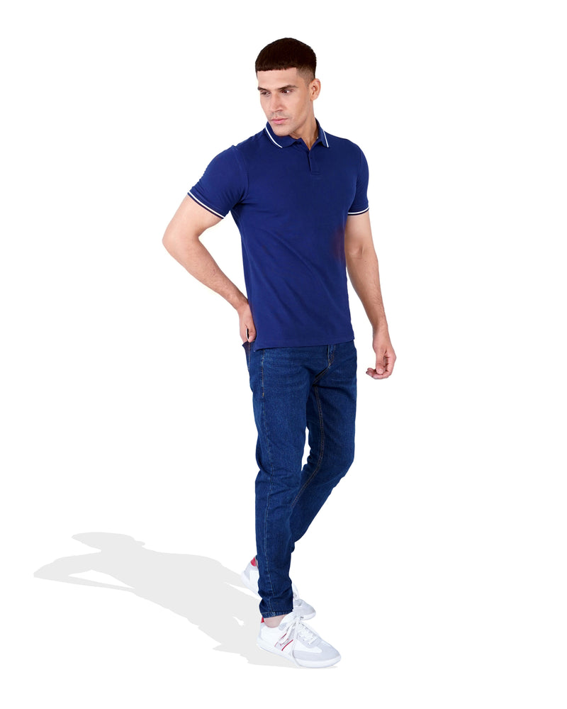 Men Solid Polo Tee - Engine - Buy Now