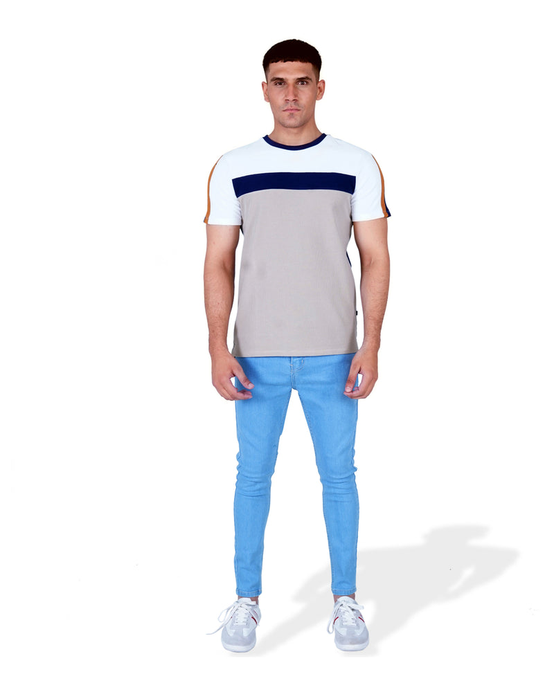 Men Contrast Panel T-Shirt - Engine - Buy Now