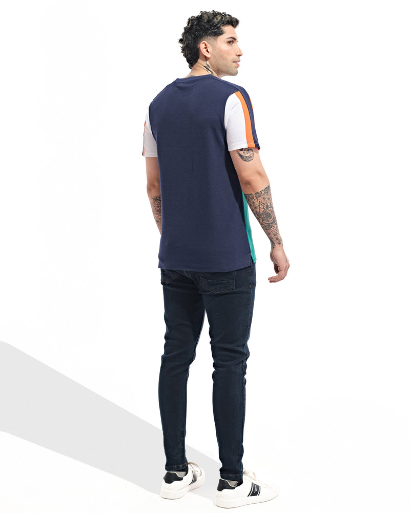 Men Color Block T Shirt - Engine - Buy Now