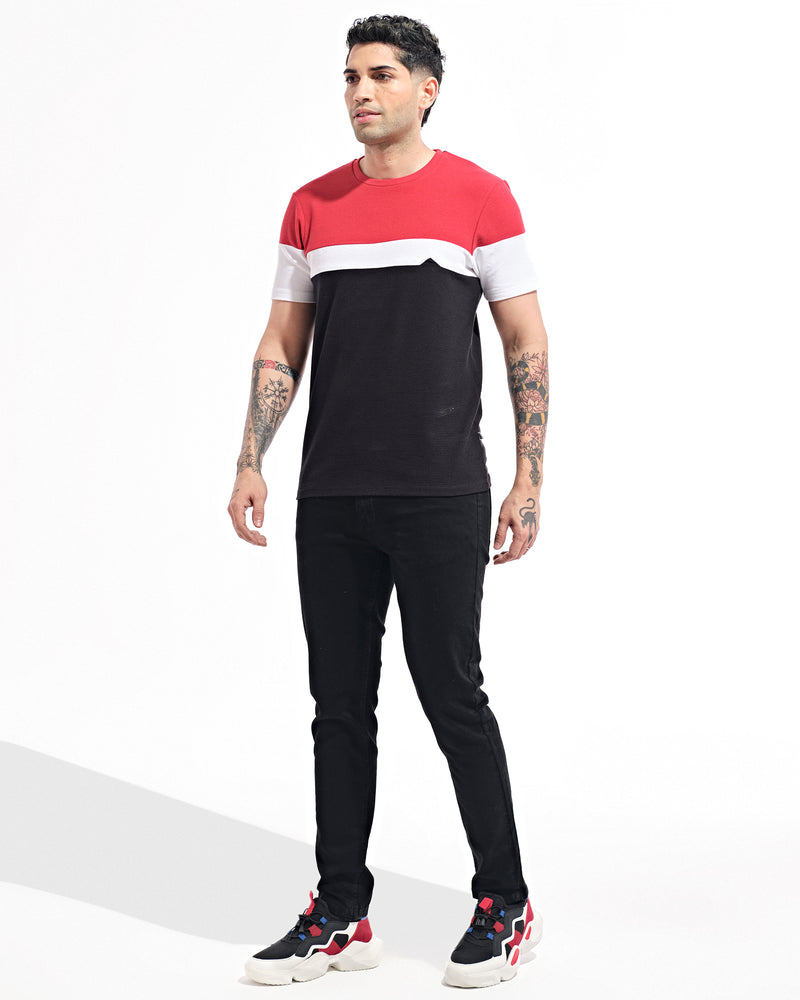 Men Color Block T Shirt - Engine - Buy Now