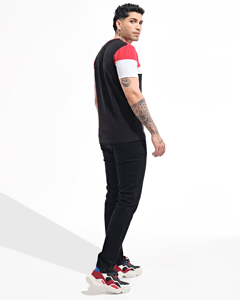 Men Color Block T Shirt - Engine - Buy Now