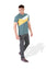 Men Geometric Color Block T Shirt For MEN - ENGINE