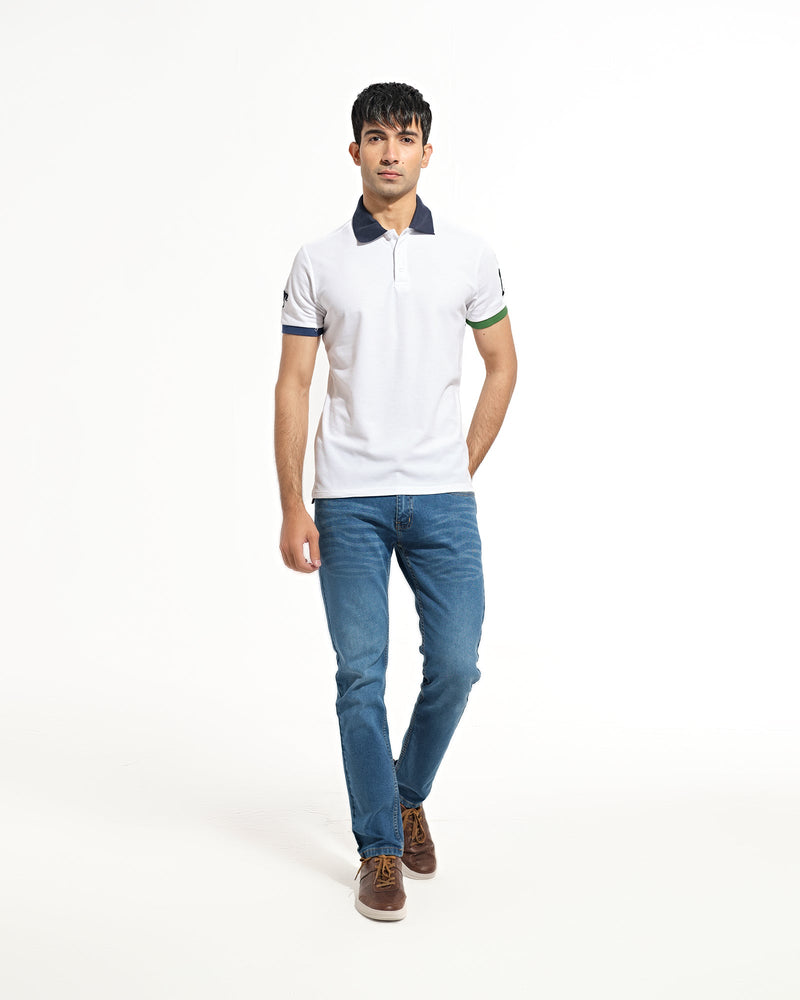 Men Embroidered Polo Tee - Engine - Buy Now