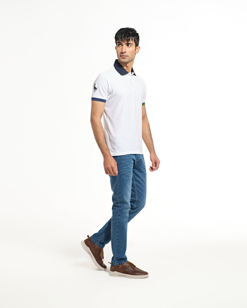 Men Embroidered Polo Tee - Engine - Buy Now