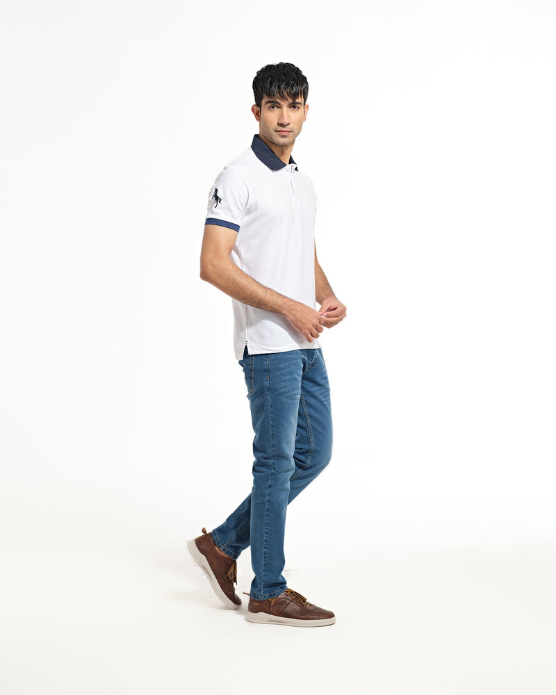 Men Embroidered Polo Tee - Engine - Buy Now