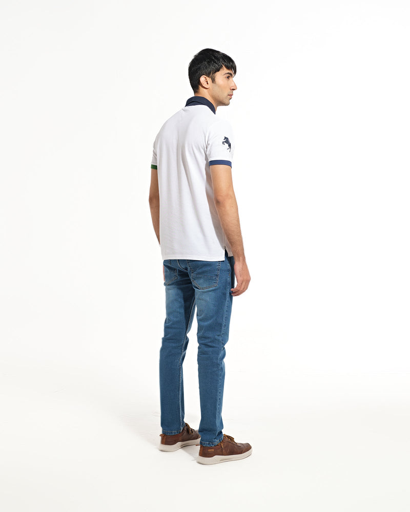 Men Embroidered Polo Tee - Engine - Buy Now