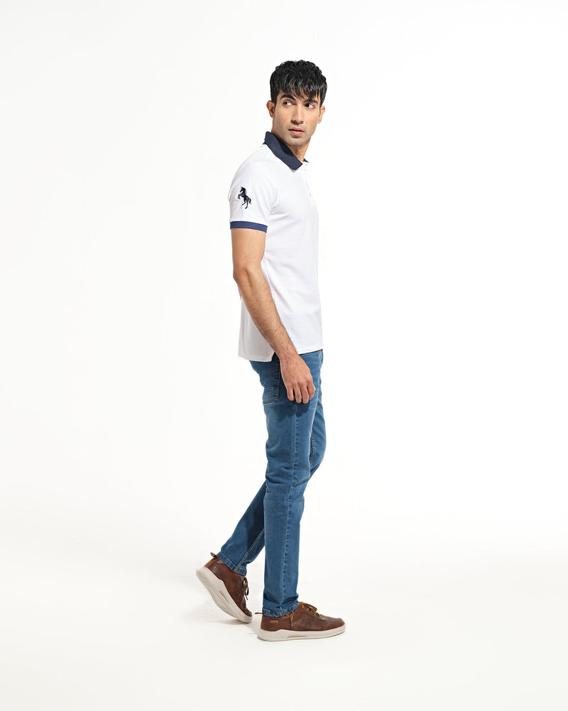 Men Embroidered Polo Tee - Engine - Buy Now