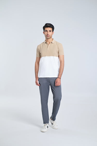 Men S/S Panel Polo