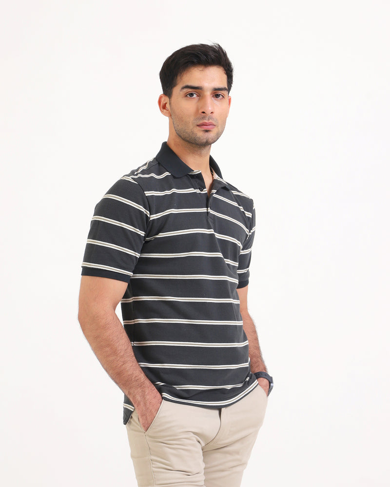 Men Yarn Dyed Polo Tee - Engine - Buy Now