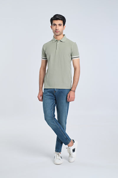 Men S/S Solid Polo Tee