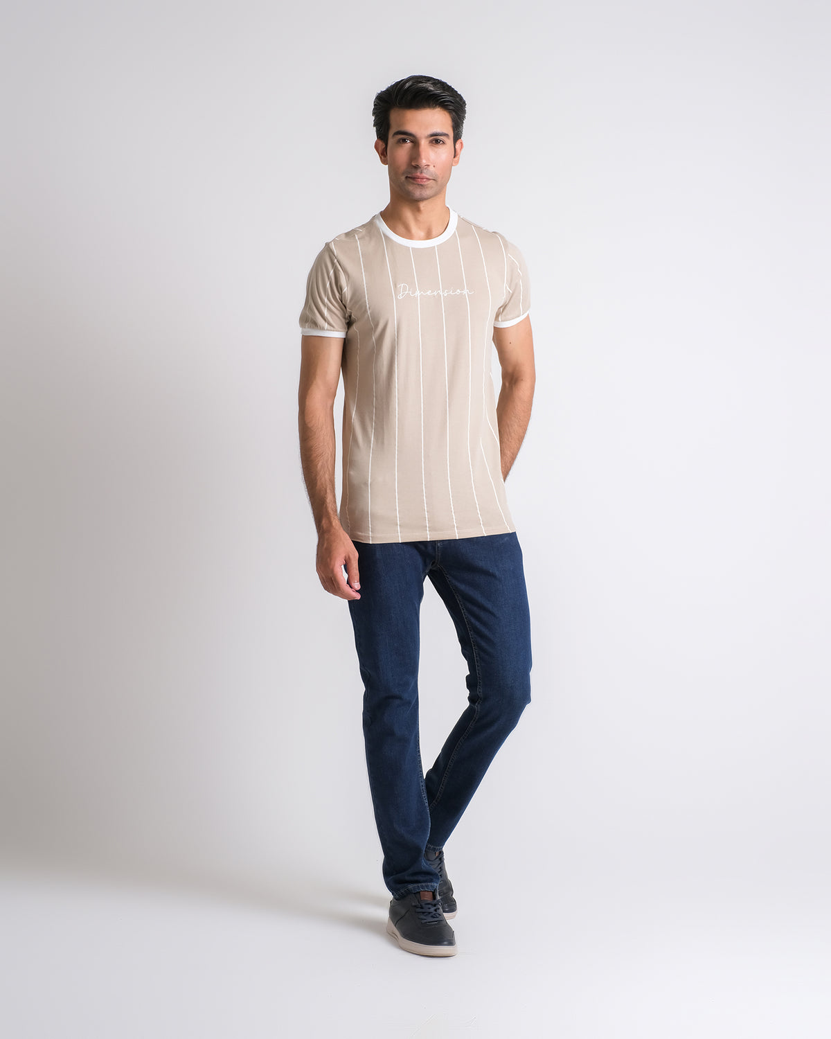 Men Knitted Striped Tee - Engine - Buy Now