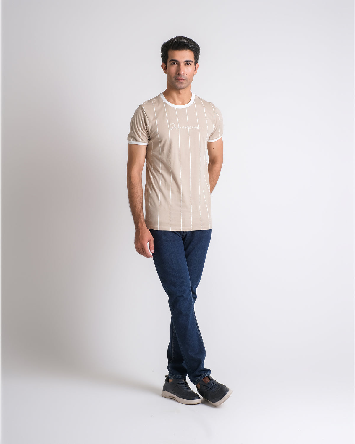 Men Knitted Striped Tee - Engine - Buy Now
