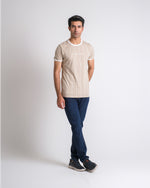 Men Knitted Striped Tee - Engine - Buy Now