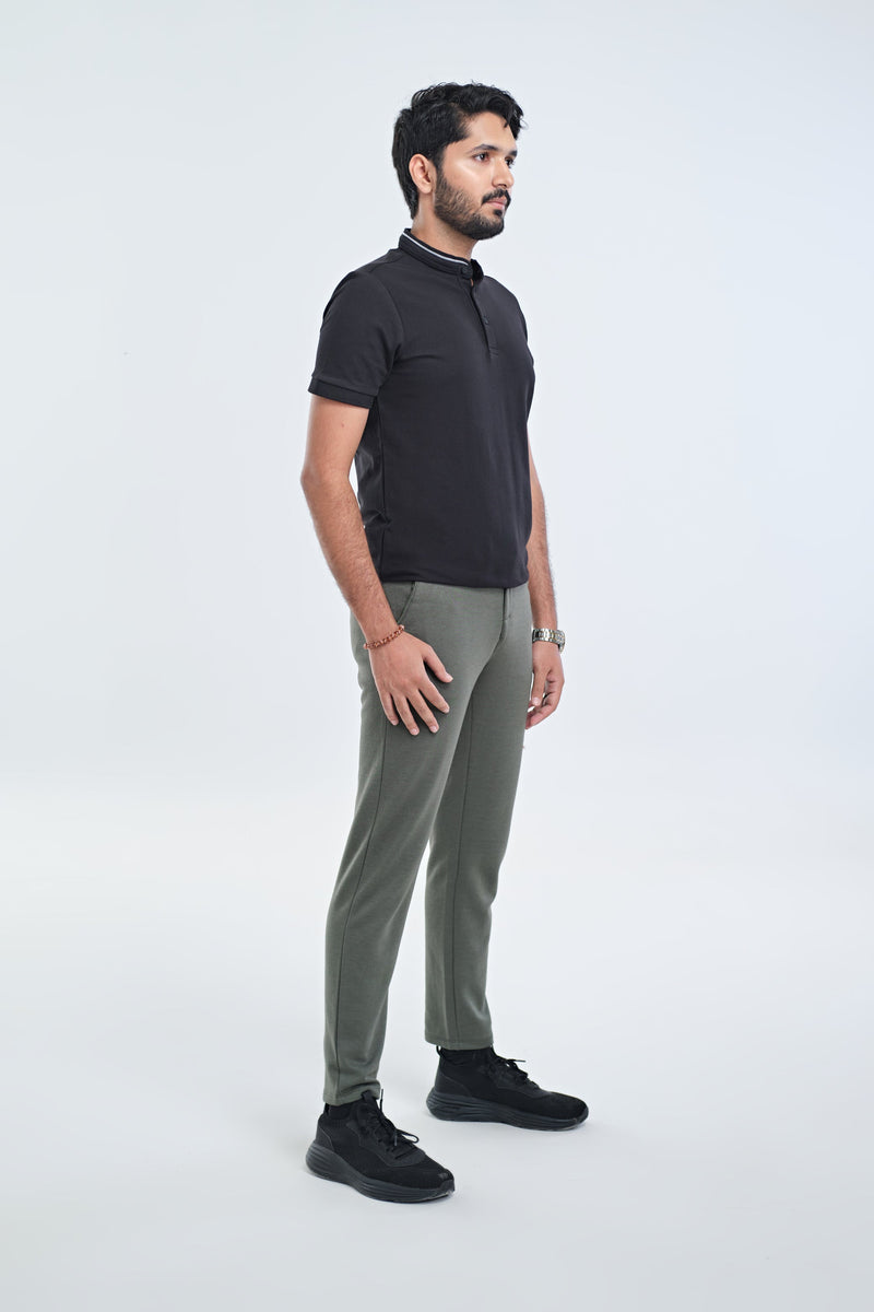 Men Ban Collar Polo Tee - Engine - Buy Now