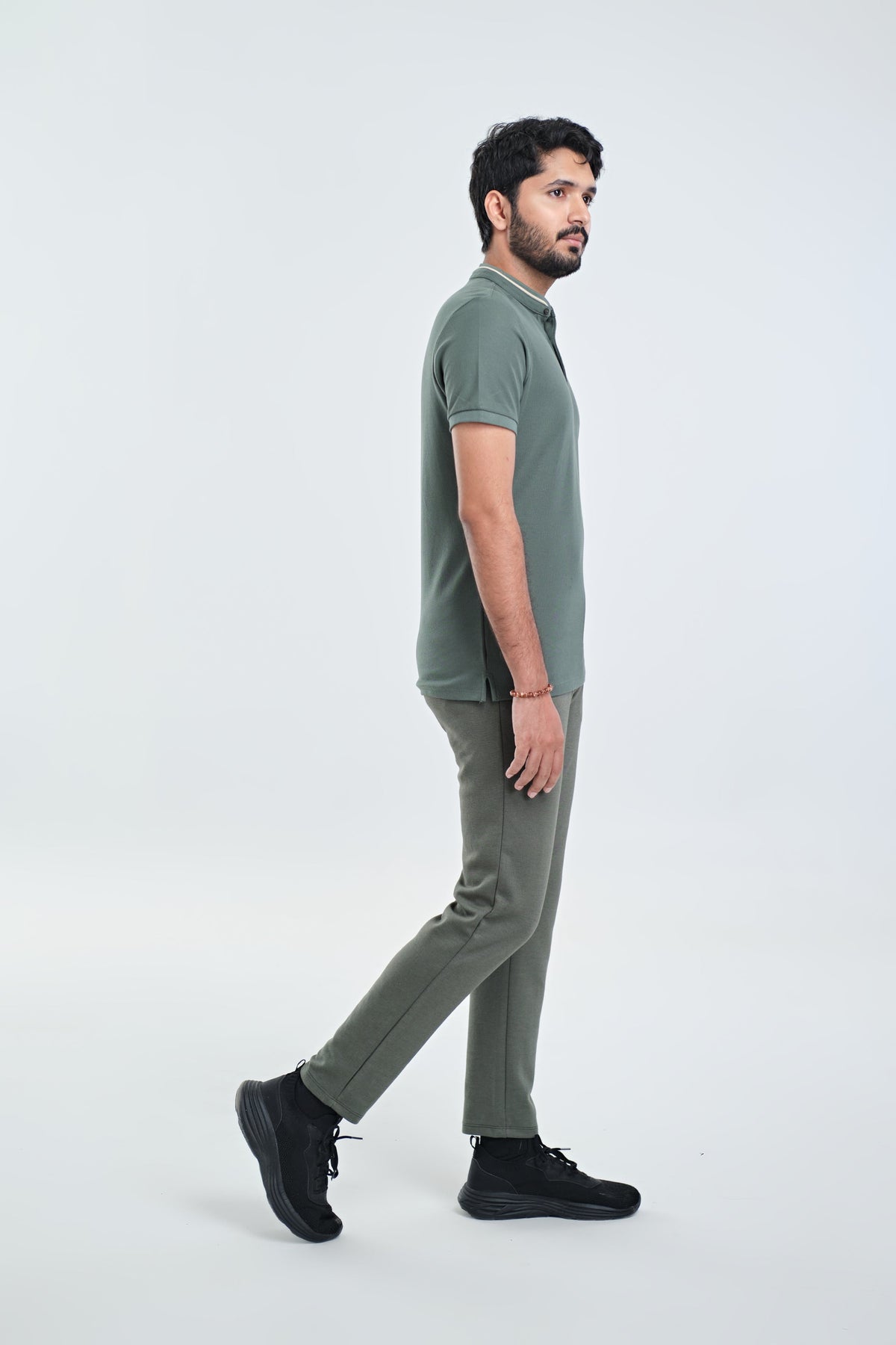 Men Ban Collar Polo Tee - Engine - Buy Now