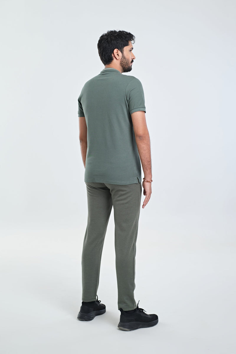 Men Ban Collar Polo Tee - Engine - Buy Now