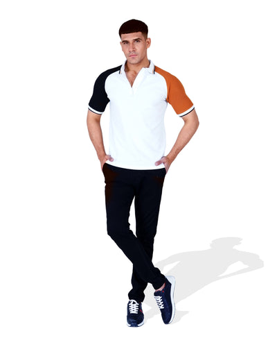 Men Raglan Polo Tee