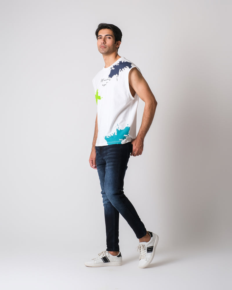 Men Sleeveless Graphic T-Shirt - Engine - Buy Now